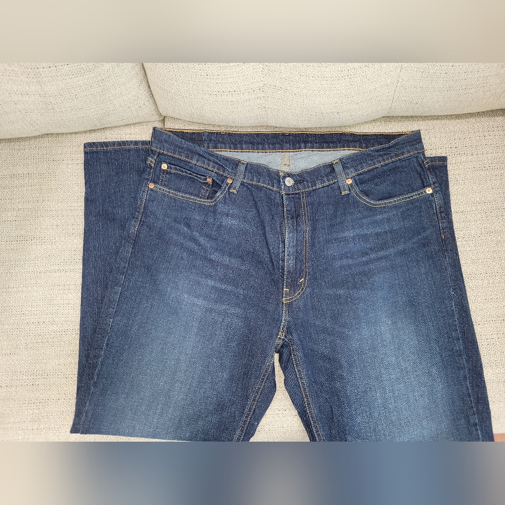 Mens 531 Levi's Slim Straight Dark Blue Jeans W40 L32 - Picture 10 of 11